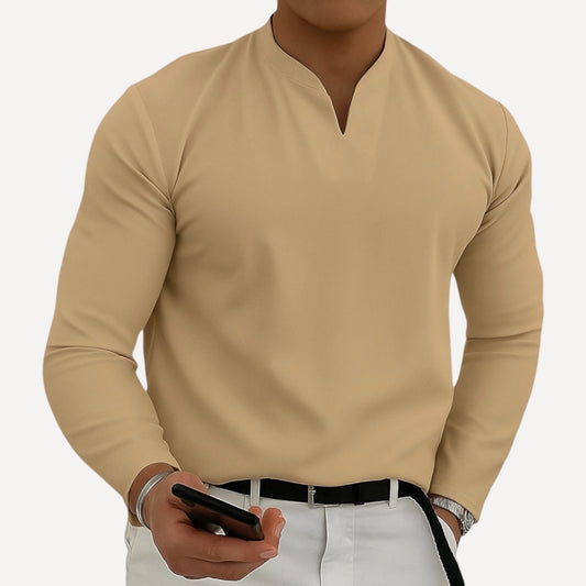 T-Shirt Cuello V Abierto – Algodón Lycra